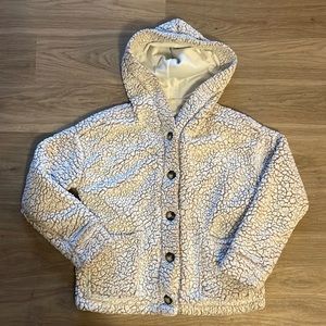 CUPIO BLUSH Cream Button-Up Cream Fleece